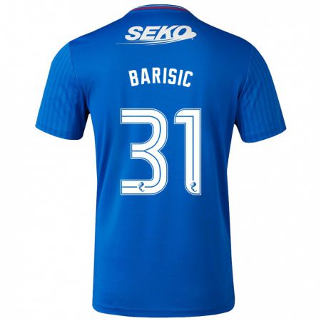 Kandiny Homme Maillot Borna Barisic #31 Bleu Tenues Domicile 2023/24 T-Shirt