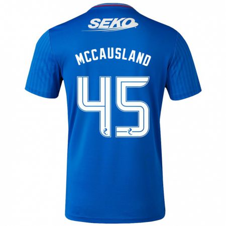 Kandiny Homme Maillot Ross Mccausland #45 Bleu Tenues Domicile 2023/24 T-Shirt