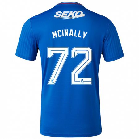 Kandiny Homme Maillot Darren Mcinally #72 Bleu Tenues Domicile 2023/24 T-Shirt