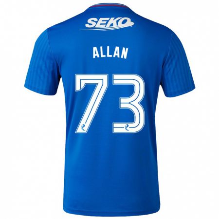 Kandiny Homme Maillot Connor Allan #73 Bleu Tenues Domicile 2023/24 T-Shirt