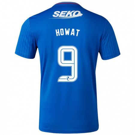 Kandiny Homme Maillot Kirsty Howat #9 Bleu Tenues Domicile 2023/24 T-Shirt