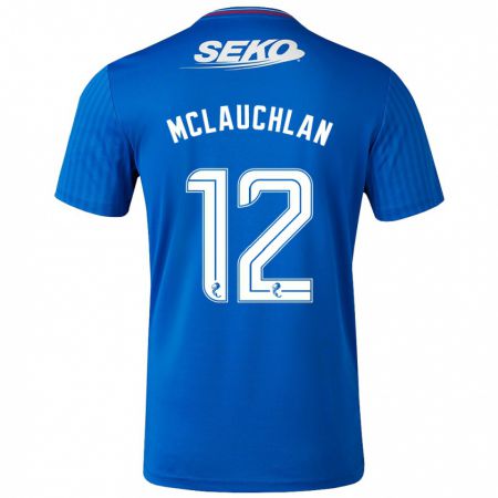 Kandiny Homme Maillot Rachel Mclauchlan #12 Bleu Tenues Domicile 2023/24 T-Shirt
