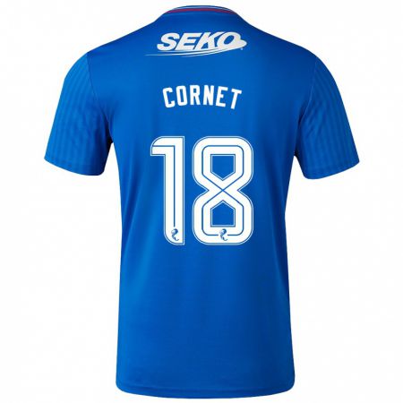 Kandiny Homme Maillot Chelsea Cornet #18 Bleu Tenues Domicile 2023/24 T-Shirt