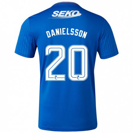 Kandiny Homme Maillot Jenny Julia Danielsson #20 Bleu Tenues Domicile 2023/24 T-Shirt