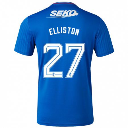 Kandiny Homme Maillot Maddie Elliston #27 Bleu Tenues Domicile 2023/24 T-Shirt
