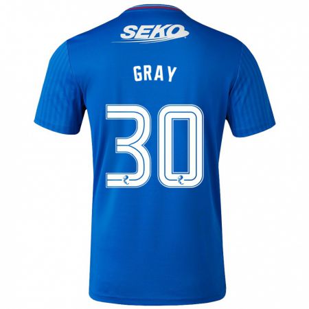 Kandiny Homme Maillot Georgia Gray #30 Bleu Tenues Domicile 2023/24 T-Shirt