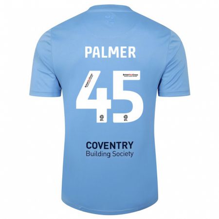 Kandiny Homme Maillot Kasey Palmer #45 Bleu Ciel Tenues Domicile 2023/24 T-Shirt