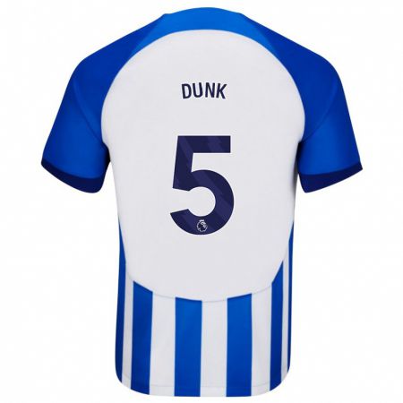 Kandiny Homme Maillot Lewis Dunk #5 Bleu Tenues Domicile 2023/24 T-Shirt