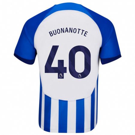 Kandiny Homme Maillot Facundo Buonanotte #40 Bleu Tenues Domicile 2023/24 T-Shirt