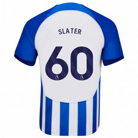 Kandiny Homme Maillot Jacob Slater #60 Bleu Tenues Domicile 2023/24 T-Shirt