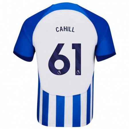 Kandiny Homme Maillot Killian Cahill #61 Bleu Tenues Domicile 2023/24 T-Shirt