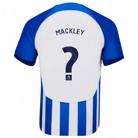 Kandiny Homme Maillot Callum Mackley #0 Bleu Tenues Domicile 2023/24 T-Shirt