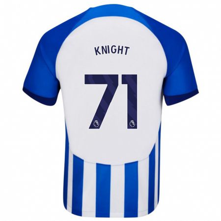 Kandiny Homme Maillot Joe Knight #71 Bleu Tenues Domicile 2023/24 T-Shirt