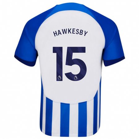 Kandiny Homme Maillot Mackenzie Hawkesby #15 Bleu Tenues Domicile 2023/24 T-Shirt