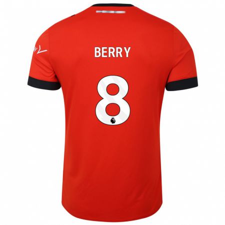 Kandiny Homme Maillot Luke Berry #8 Rouge Tenues Domicile 2023/24 T-Shirt