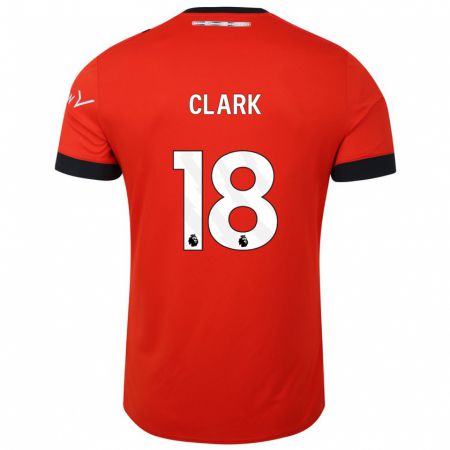 Kandiny Homme Maillot Jordan Clark #18 Rouge Tenues Domicile 2023/24 T-Shirt