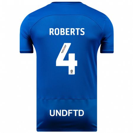 Kandiny Homme Maillot Marc Roberts #4 Bleu Tenues Domicile 2023/24 T-Shirt