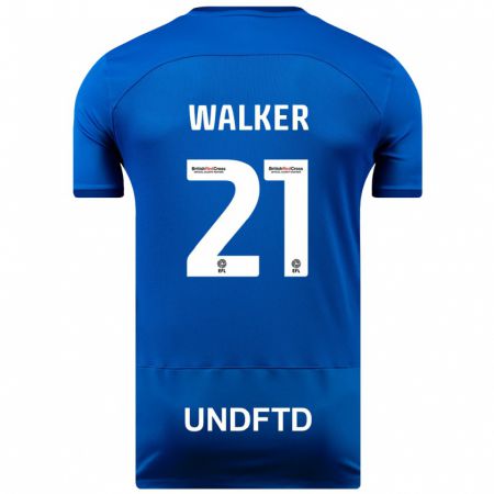 Kandiny Homme Maillot Claudia Walker #21 Bleu Tenues Domicile 2023/24 T-Shirt