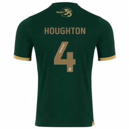Kandiny Homme Maillot Jordan Houghton #4 Vert Tenues Domicile 2023/24 T-Shirt