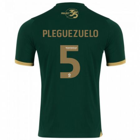 Kandiny Homme Maillot Julio Pleguezuelo #5 Vert Tenues Domicile 2023/24 T-Shirt