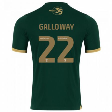 Kandiny Homme Maillot Brendan Galloway #22 Vert Tenues Domicile 2023/24 T-Shirt
