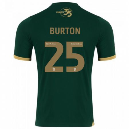 Kandiny Homme Maillot Callum Burton #25 Vert Tenues Domicile 2023/24 T-Shirt