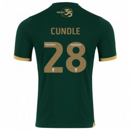 Kandiny Homme Maillot Luke Cundle #28 Vert Tenues Domicile 2023/24 T-Shirt