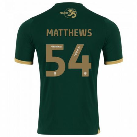 Kandiny Homme Maillot Jack Matthews #54 Vert Tenues Domicile 2023/24 T-Shirt