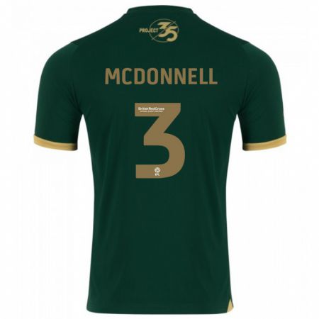 Kandiny Homme Maillot Rosie Mcdonnell #3 Vert Tenues Domicile 2023/24 T-Shirt