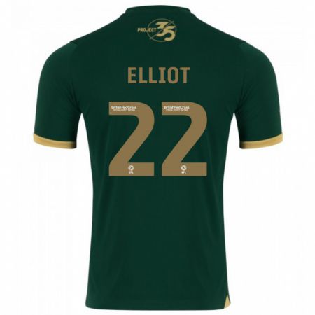 Kandiny Homme Maillot Emily Elliot #22 Vert Tenues Domicile 2023/24 T-Shirt