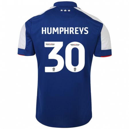Kandiny Homme Maillot Cameron Humphreys #30 Bleu Tenues Domicile 2023/24 T-Shirt