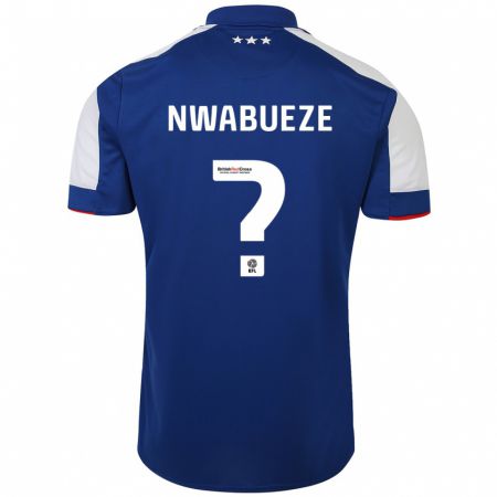 Kandiny Homme Maillot Jesse Nwabueze #0 Bleu Tenues Domicile 2023/24 T-Shirt