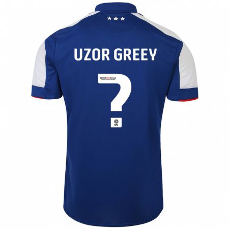 Kandiny Homme Maillot Chuks Uzor-Greey #0 Bleu Tenues Domicile 2023/24 T-Shirt