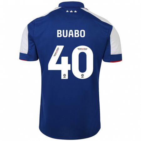 Kandiny Homme Maillot Gerard Buabo #40 Bleu Tenues Domicile 2023/24 T-Shirt