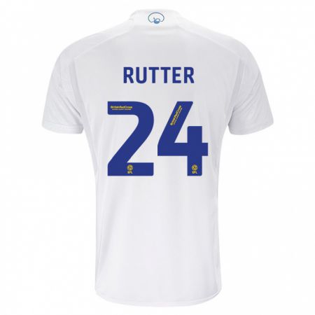 Kandiny Homme Maillot Georginio Rutter #24 Blanc Tenues Domicile 2023/24 T-Shirt