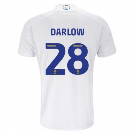 Kandiny Homme Maillot Karl Darlow #28 Blanc Tenues Domicile 2023/24 T-Shirt