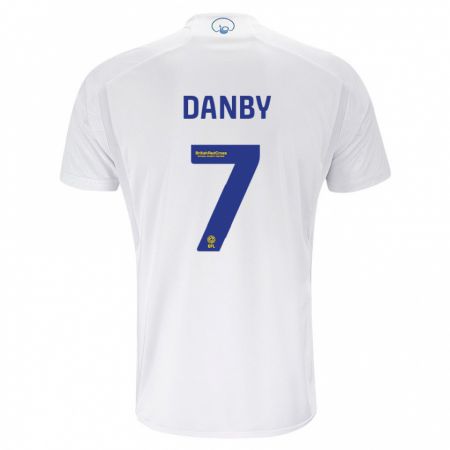 Kandiny Homme Maillot Sarah Danby #7 Blanc Tenues Domicile 2023/24 T-Shirt