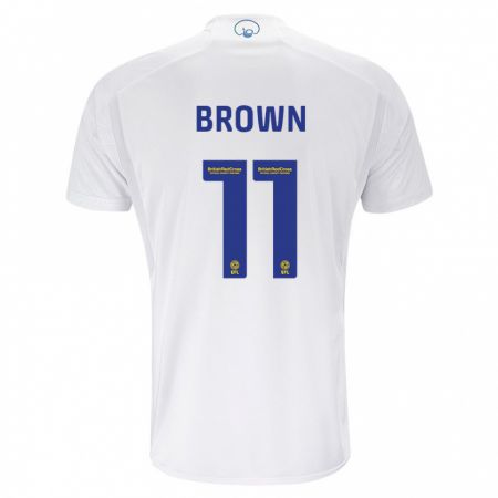Kandiny Homme Maillot Abbie Brown #11 Blanc Tenues Domicile 2023/24 T-Shirt