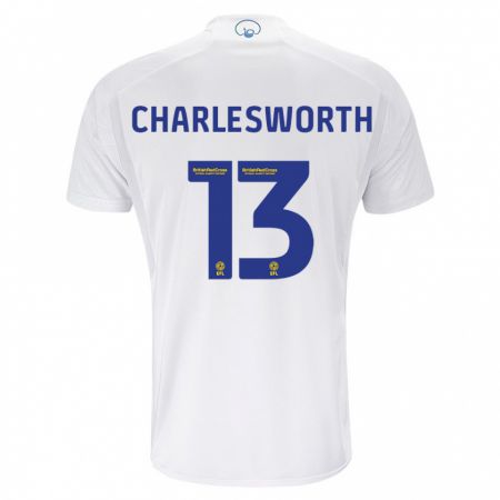 Kandiny Homme Maillot Millie Robshaw-Charlesworth #13 Blanc Tenues Domicile 2023/24 T-Shirt