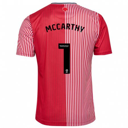 Kandiny Homme Maillot Alex Mccarthy #1 Rouge Tenues Domicile 2023/24 T-Shirt