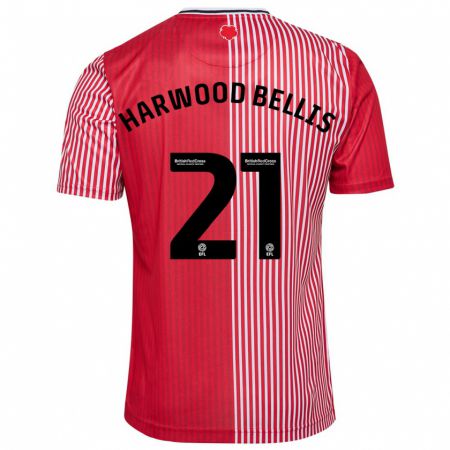 Kandiny Homme Maillot Taylor Harwood-Bellis #21 Rouge Tenues Domicile 2023/24 T-Shirt