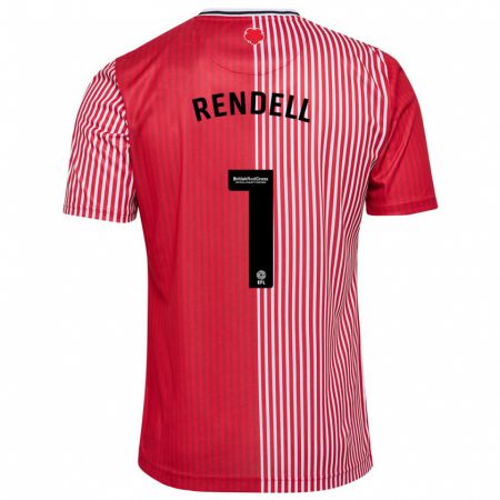 Kandiny Homme Maillot Kayla Rendell #1 Rouge Tenues Domicile 2023/24 T-Shirt