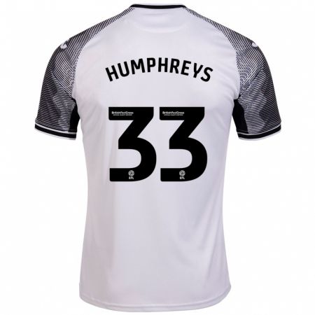 Kandiny Homme Maillot Bashir Humphreys #33 Blanc Tenues Domicile 2023/24 T-Shirt