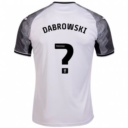 Kandiny Homme Maillot Sebastian Dabrowski #0 Blanc Tenues Domicile 2023/24 T-Shirt