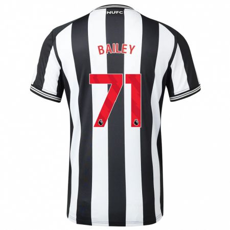 Kandiny Homme Maillot Scott Bailey #71 Noir Blanc Tenues Domicile 2023/24 T-Shirt