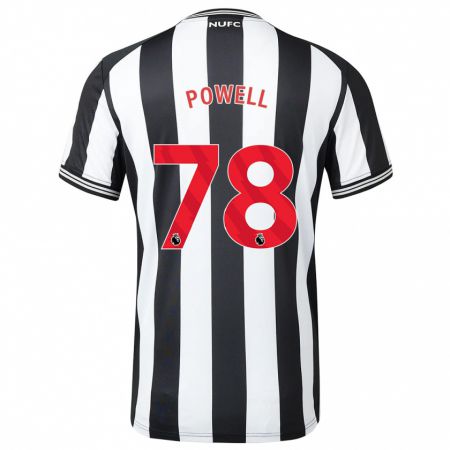 Kandiny Homme Maillot Harry Powell #78 Noir Blanc Tenues Domicile 2023/24 T-Shirt