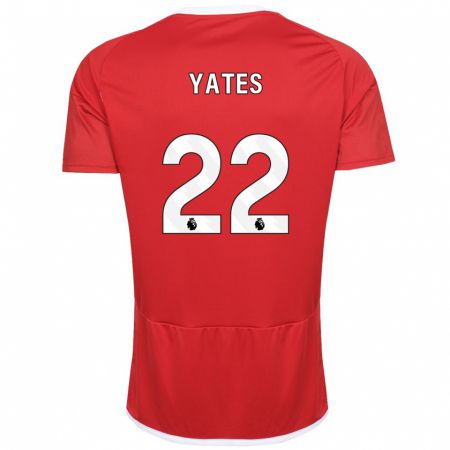 Kandiny Homme Maillot Ryan Yates #22 Rouge Tenues Domicile 2023/24 T-Shirt