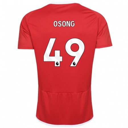 Kandiny Homme Maillot Detlef Esapa Osong #49 Rouge Tenues Domicile 2023/24 T-Shirt