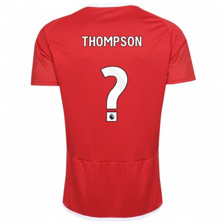 Kandiny Homme Maillot Will Thompson #0 Rouge Tenues Domicile 2023/24 T-Shirt
