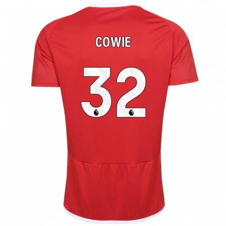 Kandiny Homme Maillot Abi Cowie #32 Rouge Tenues Domicile 2023/24 T-Shirt